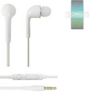 Earphones for Sony Xperia 5 IV in Ear Headset Stereo Earrings White