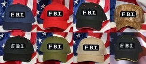 F.B.I. HAT PATCH CAP PRIVATE POLICE OFFICER LAW ENFORCEMENT AGENTS USA PIN UP  - Picture 1 of 18
