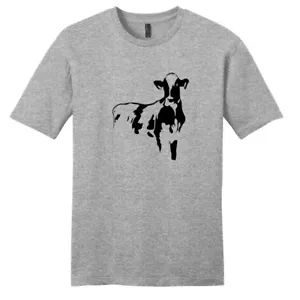 Cow Silhouette T-Shirt - Unisex Animal Farm Life Cattle Shirt - Picture 1 of 1