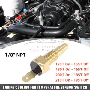 1/8" NPT ELECTRIC COOLING FAN THERMO-STAT SWITCH RADIATOR TEMP-ERATURE SENSOR - Picture 1 of 14