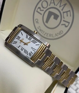 ROAMER Herrenuhr Saphirglas Edelstahl 766927 Bi-color Swiss made - Picture 1 of 6