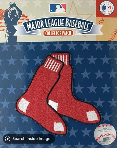 Boston Red Sox Official MLB 2 Socks Primary Team Patch Authentic Emblem Source Cover