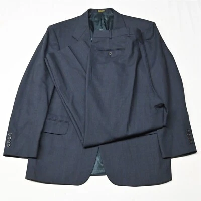 De Colección Oscar de la Renta 43R 44R 36x30 Azul Cuadros Para Hombres Abrigo Deportivo Chaqueta Pantalones Traje Foto 1 de 4