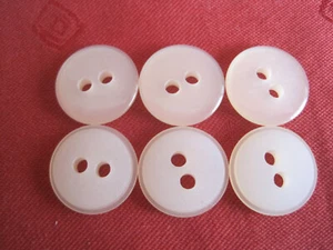 6 Knöpfe aus Kunststoff ,Wäscheknöpfe 20 mm creme-weiß - Bild 1 von 5