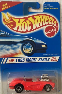 HOT WHEELS 1995 MODEL SERIES #3 1958 CORVETTE COUPE DIECAST 1:64 MATTEL NEW!  - Image 1 of 4
