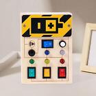 Montessori Busy Board Wooden Led Light Switch Busy Board Toy With Led Buttons
