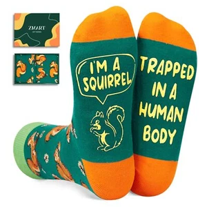 Funny Squirrel Gifts for Squirrel Lovers Fun Squirrel Socks for Women Men Mom... - Picture 1 of 4