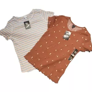 Art Class 2 Shirts Girls 14/16 XL Bundle Floral Rainbow Tees Back To School - Picture 1 of 4