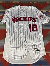 Cristhian Adames Colorado Rockies Team Issued Game Mothers Day Majestic Jersey