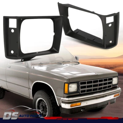2x Fit For 1982-1990 Chevrolet S10 Blazer GMC S15 Jimmy Headlight Trim Bezel Foto 1 de 4