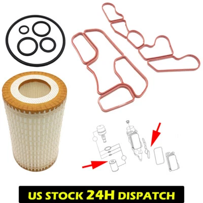 ENGINE OIL FILTER & SEAL KIT For Mercedes Benz CLK430 CLK500 CLS500 E320 E350 - Image 1 of 4