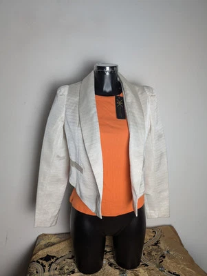 Chaqueta Corta Colección Kardashian Talla UK 12 Crudo Metalizado  Foto 1 de 4