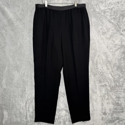 Worth New York Pants Womens XL Black Dress Pull On Elastic Waist Pockets Tapered - Image 1 of 4