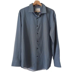 Con.struct Herren Hemd Cooling Comfort Slim Fit XL Blau Kariert Langarm Scharf - Bild 1 von 6