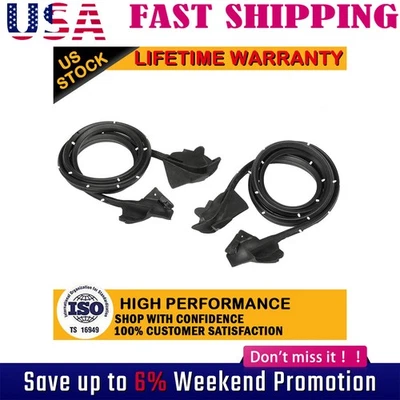 Par de sellos de goma para puerta izquierda y derecha para Camaro Firebird Trans 70-81 Foto 1 de 4