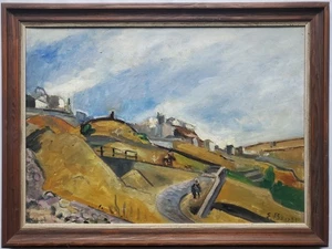 Quadro Olio Paesaggio Nord Germania Toscana Emil Brose Firmato - Foto 1 di 13