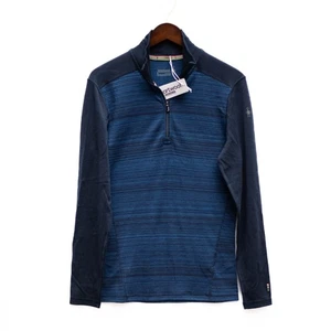 Smartwool Classic Thermal Base Layer Men’s S 1/4 Zip Merino Wool Deep Navy NWT - Picture 1 of 12