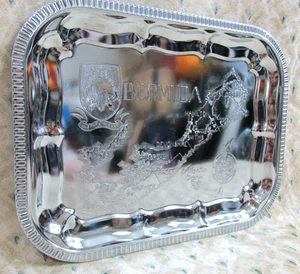 VINTAGE BERMUDA ARGOSY PLATE TRAY PLATTER 12" WIDE - Picture 1 of 13