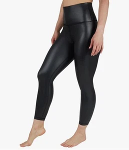 Faux Leather Leggings Women's Size Medium Black Contour Shaping NWT T7 - Picture 1 of 4
