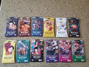 ONE PIECE TCG - English Sleeved Booster Packs OP-01 bis OP-12 (alle 12) SET - Bild 1 von 2