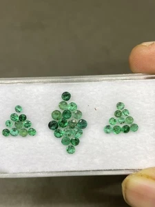 Smaragd Anhänger Ohrringe Angebot Rundschliff Stck. 36 mit 3 Karat klein 2,2 mm-3,1 mm - Bild 1 von 10