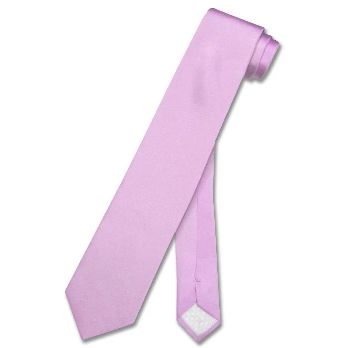 100% SILK Narrow Men's NeckTie Skinny VIOLET Light PURPLE Men's Neck Tie 2.5" - Image 1 of 1