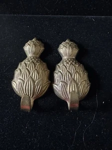 Vintage Wandhaken Set Ananas massiv Messing - Bild 1 von 4