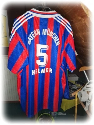 Vintage Fußball Trikot Thomas Helmer FC Bayern München 1995 1996 XL Opel Rar - Bild 1 von 4