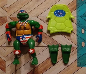 VTG 1992 Teenage Mutant Ninja Turtles Super Swimmin Raphael Playmates Olympic - Picture 1 of 3