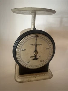 JOHN CHATILLON Waage New York 500 Gramm Metall Küchendeko Vintage Geschenk - Bild 1 von 11