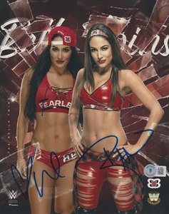 The Bella Twins Signed Autograph WWE 8x10 Photo Beckett BAS Brie Nikki - Picture 1 of 1