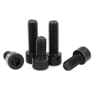 M3 M4 M5 M6 M8 M10 M12 Black 8.8 Steel Allen Hex Socket Bolts Cap Head Screws - Picture 1 of 7