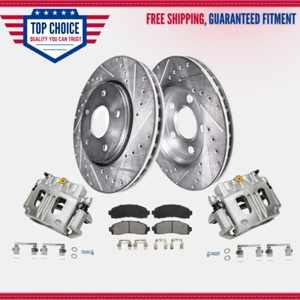 Front Drilled Rotors & Calipers Brake Pads for Ford Explorer Sport Ranger B4000 - Picture 1 of 4
