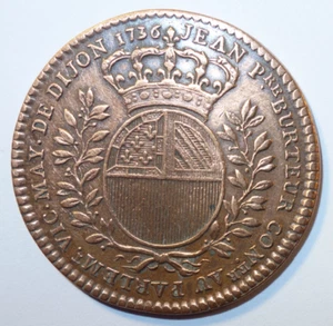 Jeton Maire de Dijon, Jean-Pierre Burteur 1736 !! - Picture 1 of 2