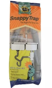 Drain Kit Double Bowl Kitchen Sink Pipe Fitting Plumbing Replacement 1 1/2 in - Picture 1 of 4