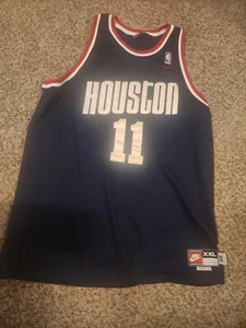 YAO MING #11 Houston Rockets Nike NBA Blue JERSEY #No & Name Sewn Med Length+2 - Picture 1 of 2