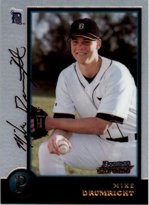 1998 Bowman Chrome Baseball Card #186 Mike Drumright