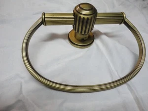 Handtuchring Handtuchhalter Handtuch Oval Messing Bronziert, gebraucht - Bild 1 von 14