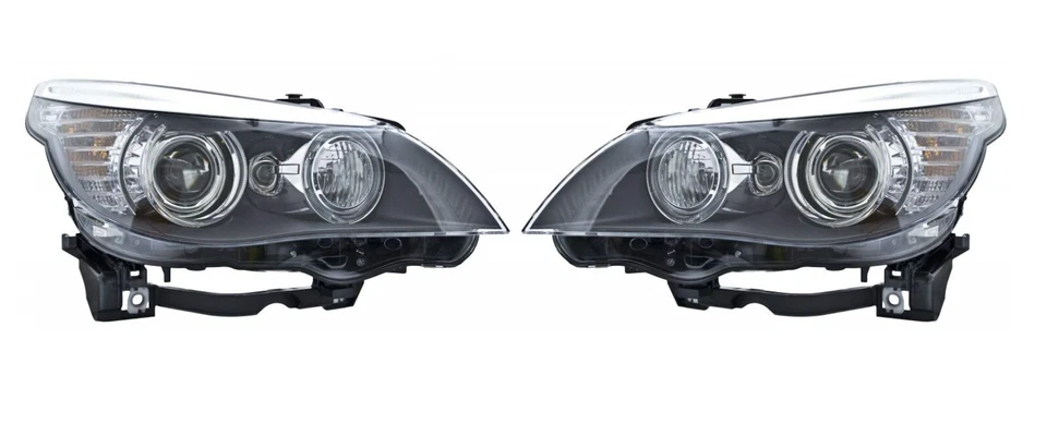 Hella Set of Left & Right Xenon Headlights for BMW E60 525i 528i 550i 535i 550i - Image 1 of 1