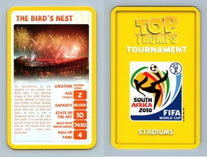 The Bird's Nest - South Africa 2010 Stadiums Top Trumps Tournament Card