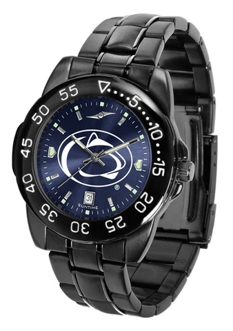 Penn State Nittany Lions Licensed Men Fantom Anochrome Watch and Wallet Cover