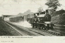 1910s postcard Lancashire & Yorkshire Railway The Liverpool-Manchester Express