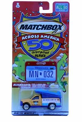 Matchbox ACROSS AMERICA 50th Birthday Minnesota Ford F-Series Fire Truck/Raft - Image 1 of 2