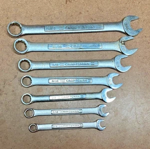 Craftsman USA Combo. Wrench Set w/ 12 Pt. Box ~ 7 Pc. SAE 3/8 thru 3/4" - Bild 1 von 6