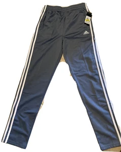 Adidas Boys XL 18/20 Breakaway Snap Gray White Track Pants Soccer Basketball NEW - Picture 1 of 5