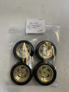 Proline Road HAWGS Front & Rear W/ Gold Plated Saw Blade Rims 1/4” Axle - Picture 1 of 12