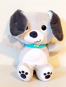 Bright Starts Belly Laughs Peek A Boo Musical Giggles Gray Puppy Dog Plush 11" - Picture 1 of 6