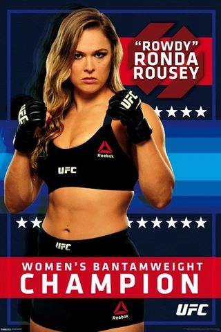 RONDA ROUSEY UFC CHAMPION ENTOURAGE BRAND NEW 24x36 POSTER WWE GIFT WOMEN FIGHT! Cover