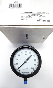 Ashcroft Duragauge Pressure Gauge 45-1379-SS-02L-100# 0-100PSI 4-1/2 - Picture 1 of 5