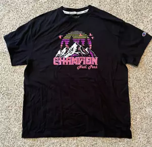 CHAMPION WOMEN'S LIGHTWEIGHT SHORT SLEEVE TEE - BLACK W/NAT'L PARKS - MED - RARE - Picture 1 of 1